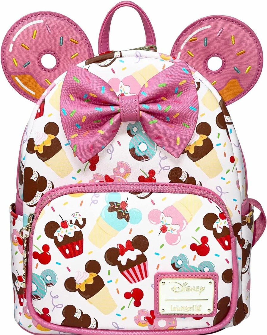 Loungefly Loungefly Disney Mickey Mouse Cupcakes And Donuts Womens Double Strap Shoulder Bag Purse Shoulder Handbags