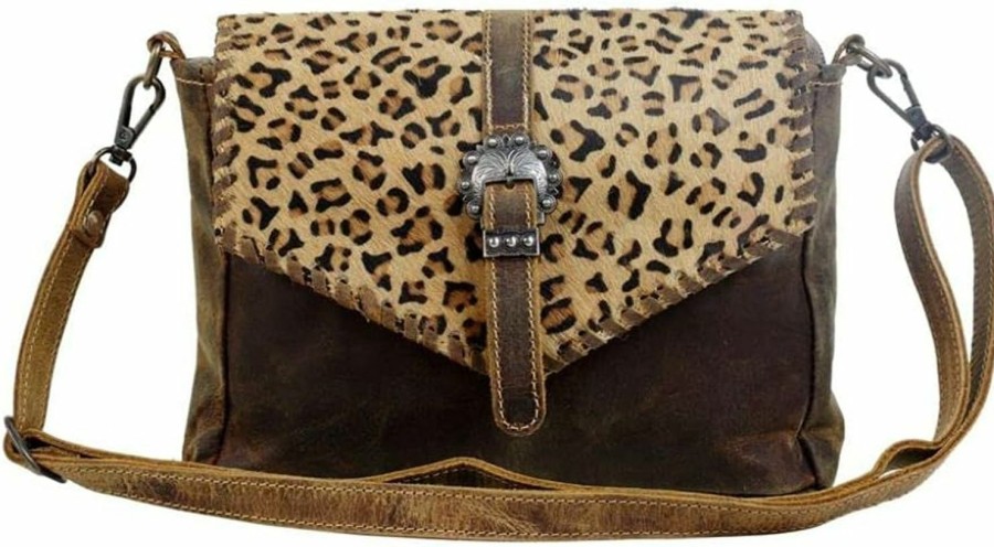 Myra Bag Myra Bag Swish Leather & Cowhide Bag Upcycled Cowhide & Leather S-2841 Shoulder Handbags