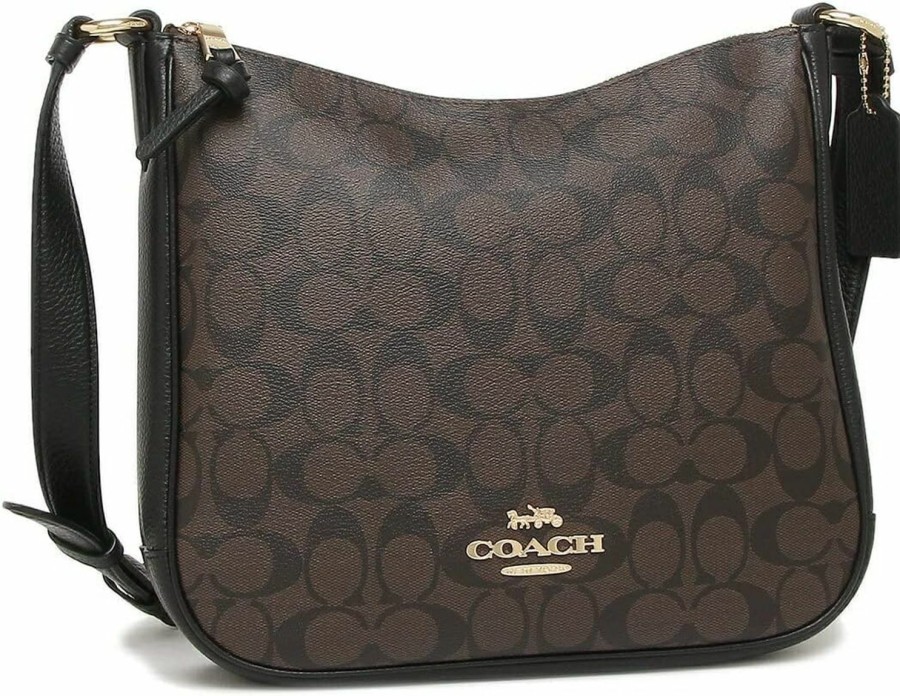 Coach Ellie File Bag In Signature Canvas Shoulder Handbags