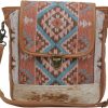 Myra Bag Myra Bag Western Leather Shoulder Bag For Women - Upcycled Canvas Crossbody Tori Cecil Shoulder Handbags