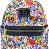 Loungefly Loungefly Exclusive Disney Stickers All Over Print Double Strap Shoulder Bag Shoulder Handbags