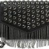 Ayliss Ayliss Women Crossbody Handbag Purse Small Rivets Studded Tassel Shoulder Bag Clutch Gothic Punk Rock Party Funky Bag (Rectangle Black) Shoulder Handbags