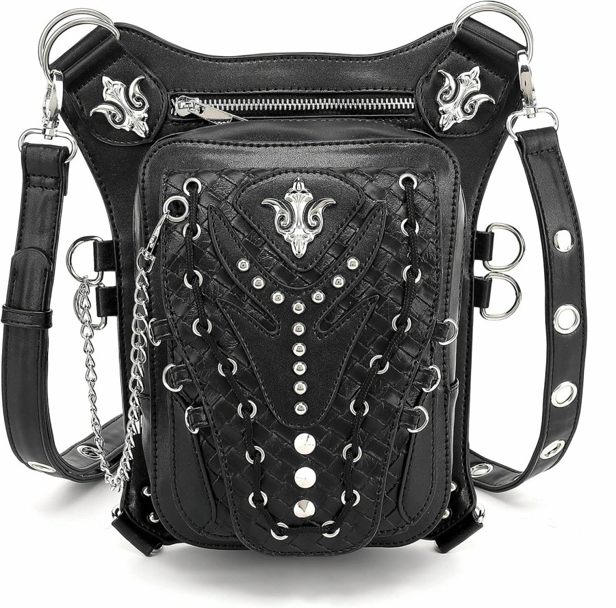 Scarleton Scarleton Studded Skull Bag For Women, Vegan Leather Punk Rock Rivet Bag, Shoulder Bag H1417 Shoulder Handbags