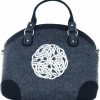 Mucros Weavers Mucros Weavers Celtic Weave Wool & Pu Leather Tote Handbag Shoulder Handbags