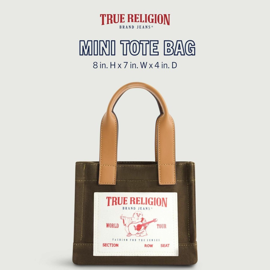 True Religion True Religion Tote Bag, Women'S Mini Travel Shoulder Bag With Adjustable Strap Shoulder Handbags