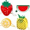 Abbylike Abbylike 4 Pcs Cute Food Shoulder Bag Fast Food Milk Fruits Purse Novelty Purses For Women Fun Crossbody Food Purse Shoulder Handbags