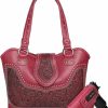 Montana West Montana West Women'S Western Handbag Tooling Tote Bag Conceal Carry Purse With Detachable Holster Shoulder Handbags