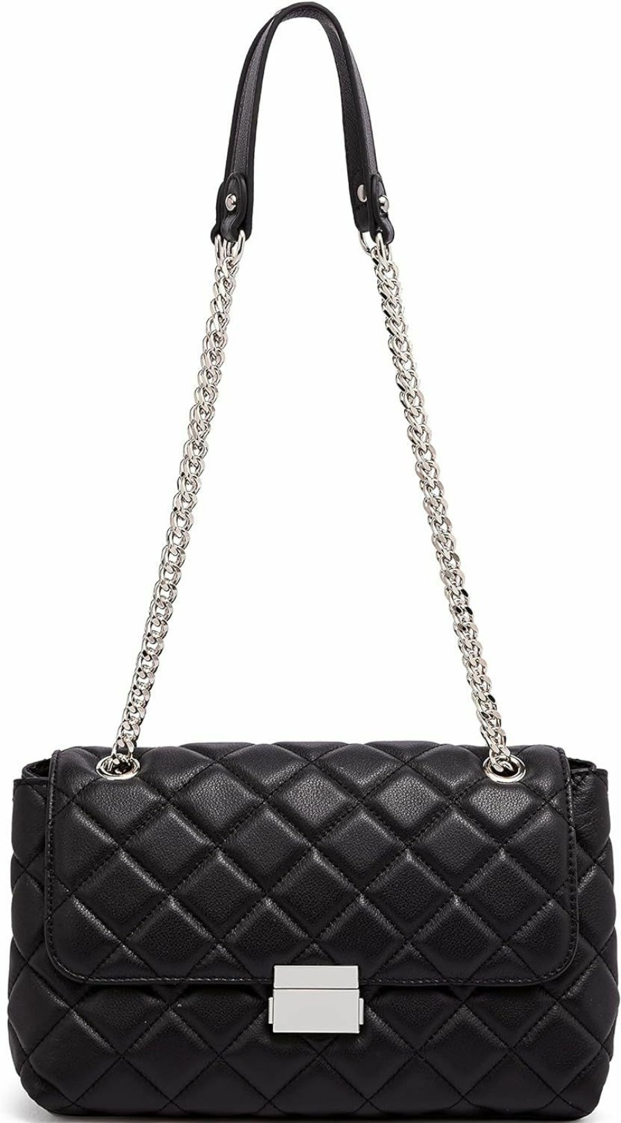 DORIS&JACKY Doris&Jacky Quilted Purse For Women Genuine Leather Shoulder Designer Handbags With Metal Chain Strap And Flap Lock Shoulder Handbags