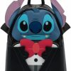 Loungefly Loungefly Disney Vampire Stitch Bowtie Womens Double Strap Shoulder Bag Purse Shoulder Handbags