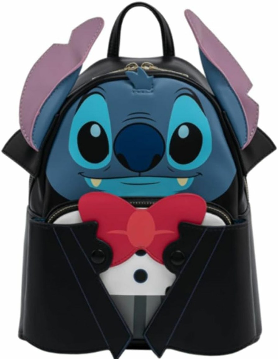 Loungefly Loungefly Disney Vampire Stitch Bowtie Womens Double Strap Shoulder Bag Purse Shoulder Handbags