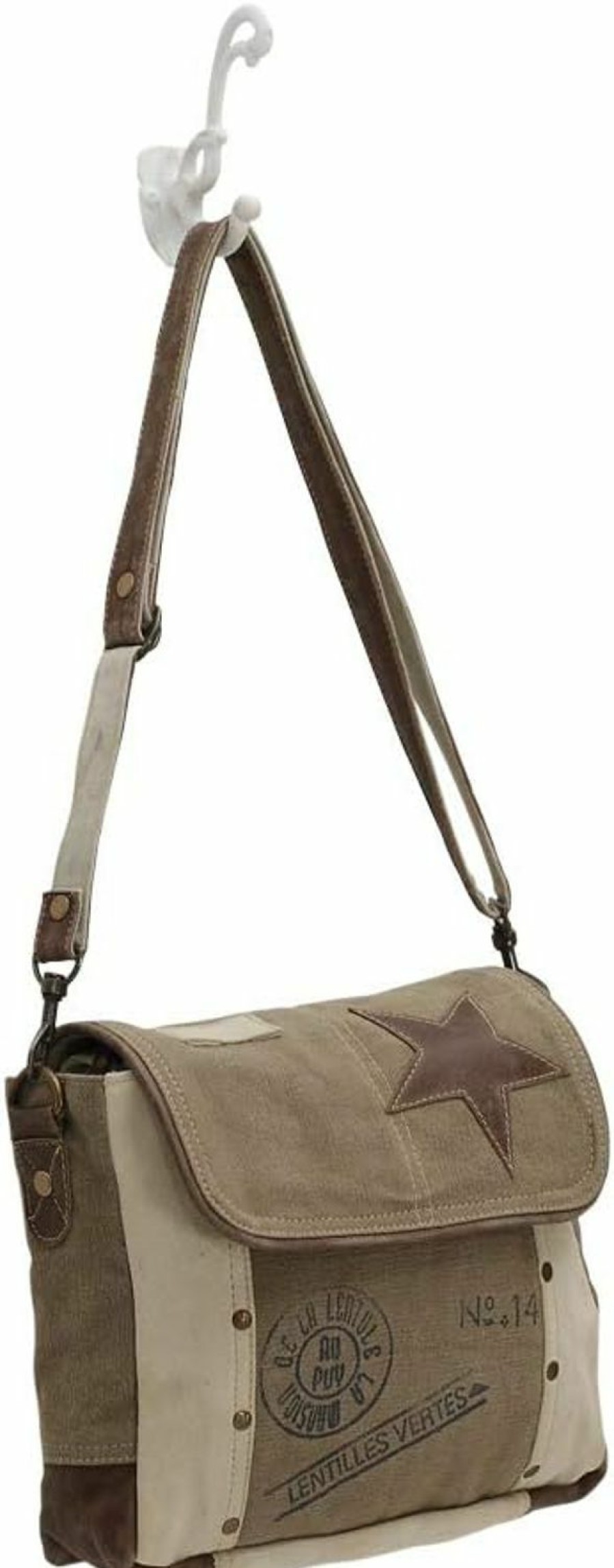 Myra Bag Myra Bag Women Leather Star Shoulder Bag,Adjustable Leather Handle, Leather Trim And Star Accent Shoulder Handbags