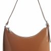 HOXIS Hoxis Minimalist Faux Patent Leather Shoulder Bag Shiny Women Purse Y2K Style Shoulder Handbags