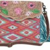 Myra Bag Myra Bag Floral Pink Hand-Tooled Bag S-4699 Shoulder Handbags