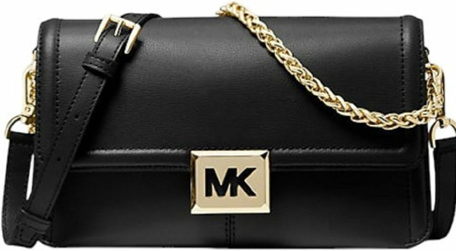 Michael Kors Michael Kors Sonia Medium Shoulder Bag Crossbody (Black) Shoulder Handbags