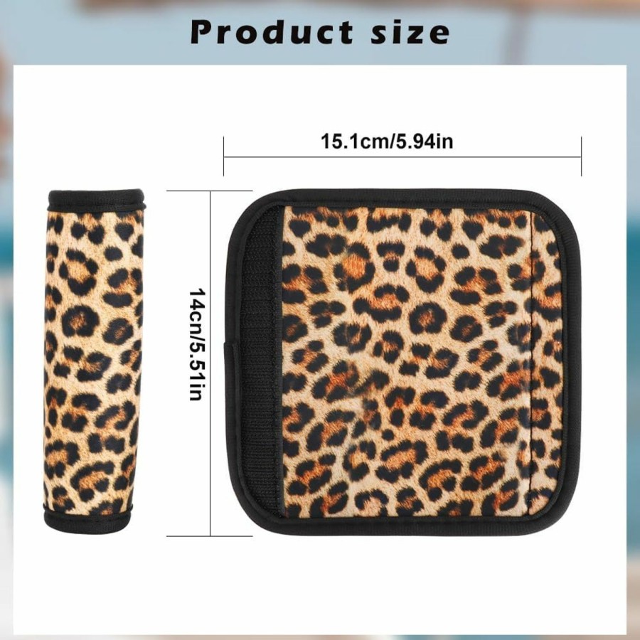 WALLFID Beach Bag Accessories,Handle Wrap For Beach Bag Accessories,Thick Rubber Beach Bag Handle Protectors,Relieves Shoulder Pressure And Prevents Shoulder Straps From Slipping Off Shoulders(Leopard Print) Shoulder Handbags