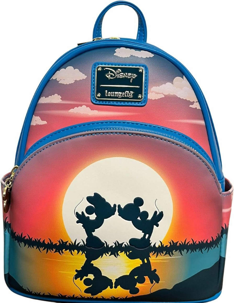 Loungefly Loungefly Exclusive Mickey And Minnie Forever Glow In The Dark Double Strap Shoulder Bag Shoulder Handbags