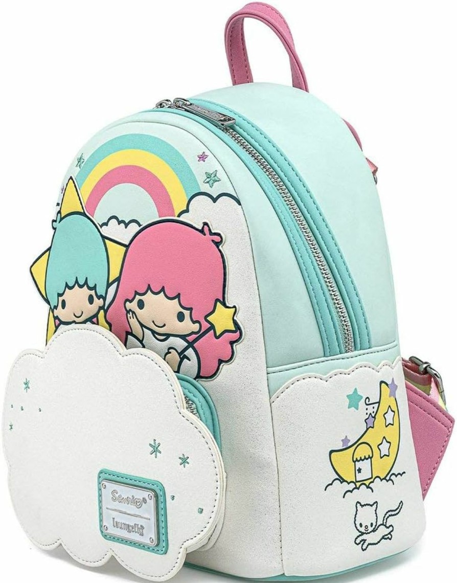 Loungefly Loungefly Sanrio Little Twin Stars Two Stars On Cloud Adult Womens Double Strap Shoulder Bag Purse Shoulder Handbags