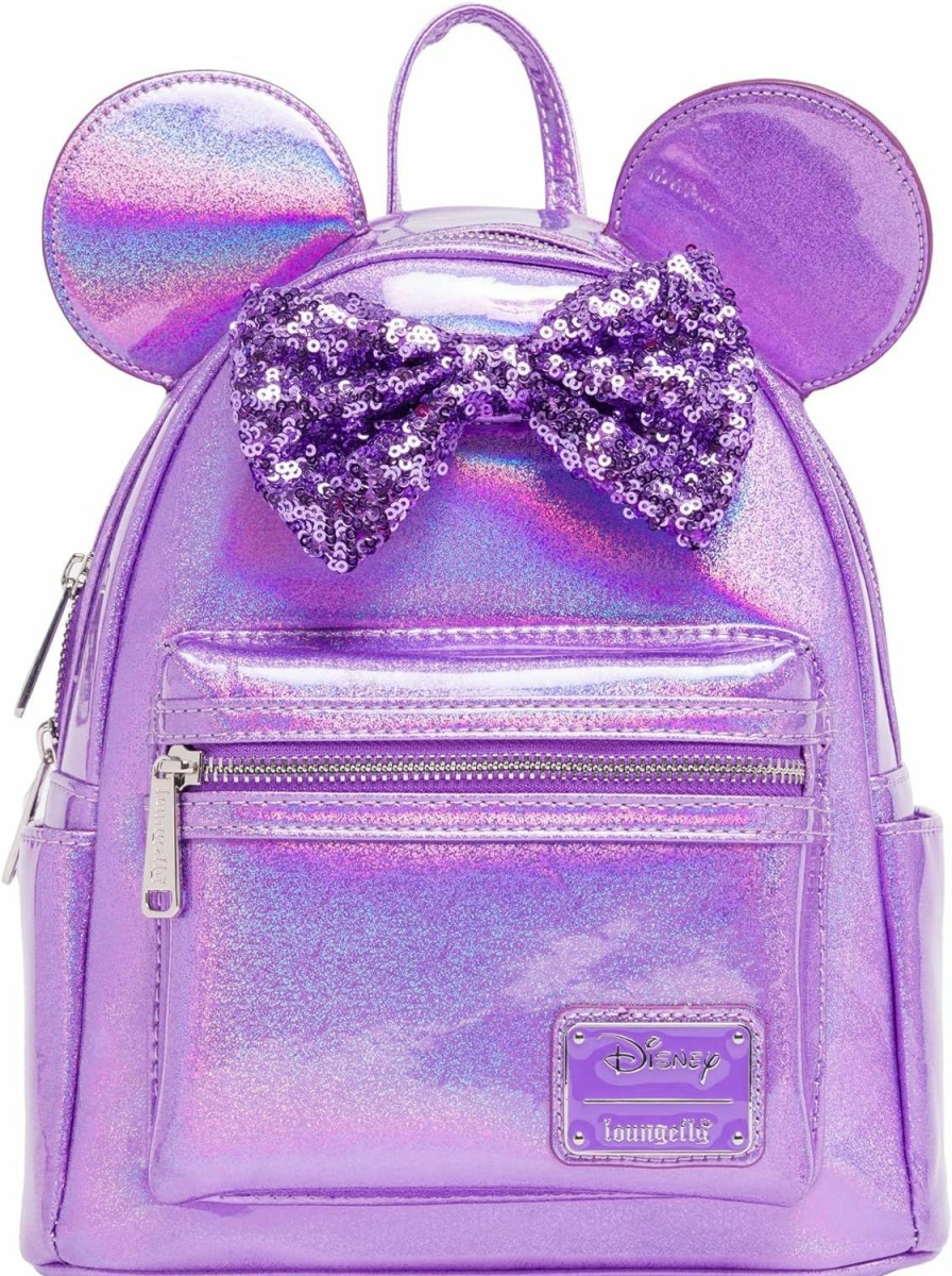 Loungefly Loungefly Disney Minnie Mouse Glitter Sparkle Womens Double Strap Shoulder Bag Purse Shoulder Handbags