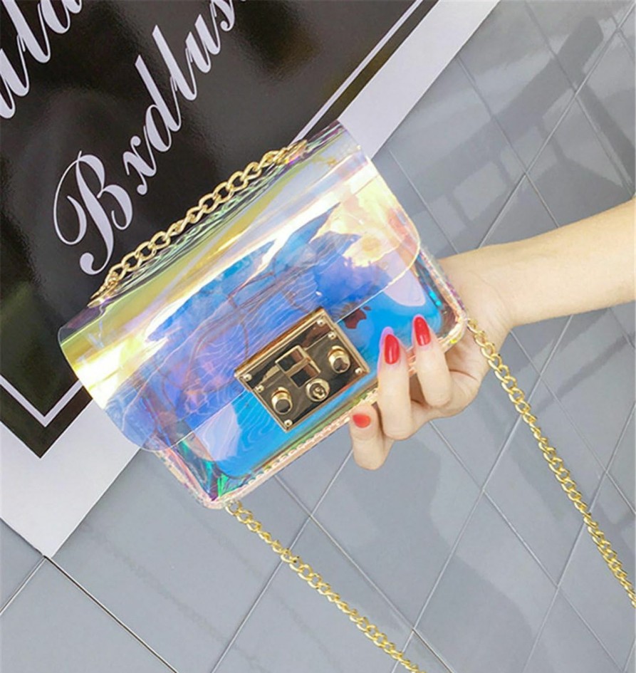 YAIRYANGTZE Mini Hologram Clear Cross Body Purse Shoulder Bag Handbag For Women Shoulder Handbags