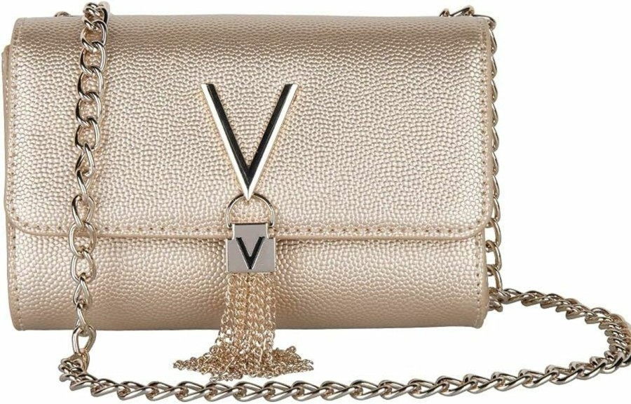 Valentino Valentino Clutch, Gold (Oro) Shoulder Handbags