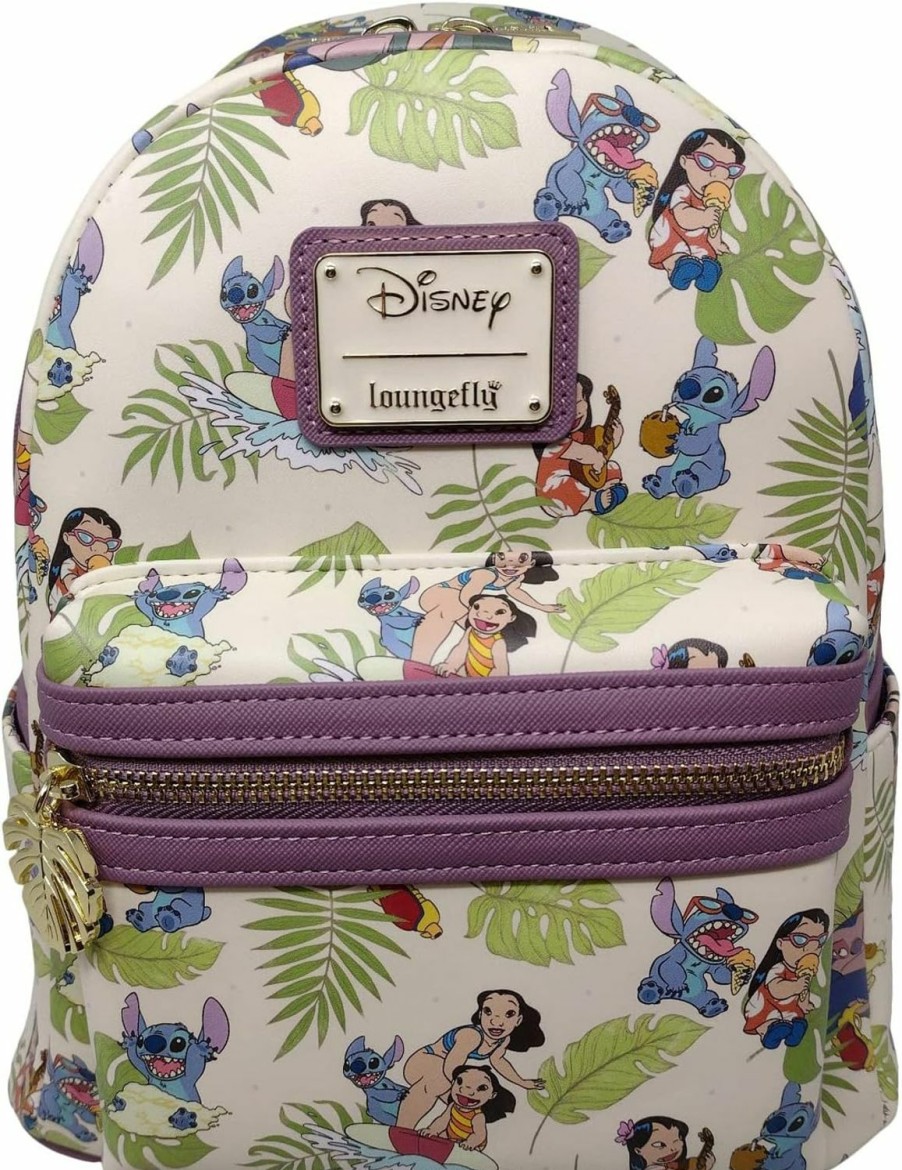 Loungefly Loungefly Disney Lilo And Stitch Allover Print Womens Double Strap Shoulder Bag Purse Shoulder Handbags