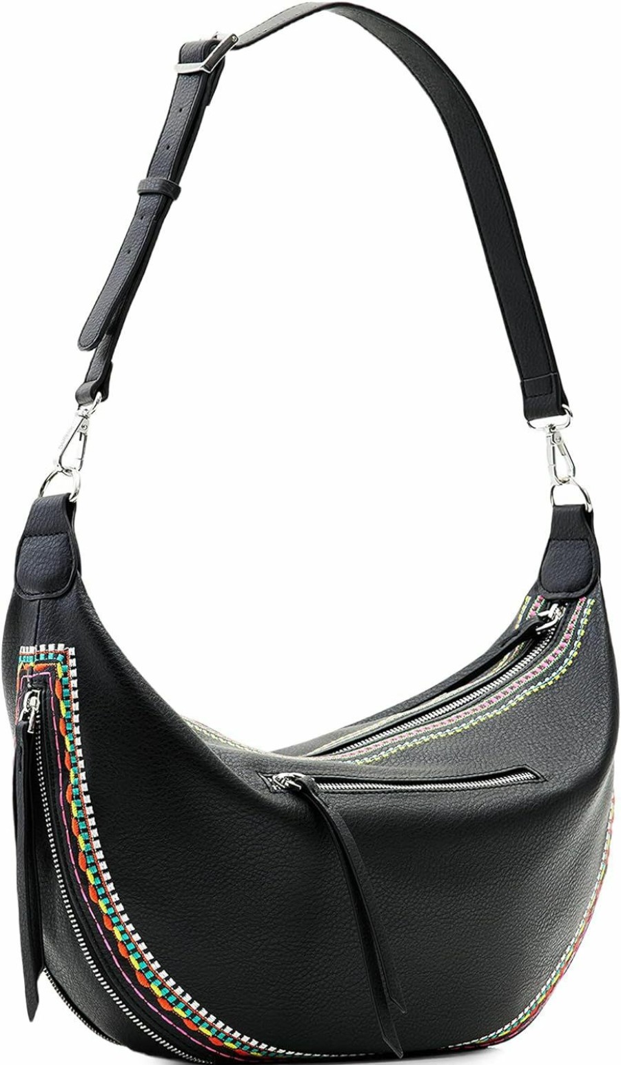 Desigual Desigual Accessories Pu Shoulder Bag, Black Shoulder Handbags