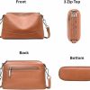 Generic Aslana Floral-Embossed Genuine Leather Shoulder Crossbody Bag Handbag For Women Shoulder Handbags