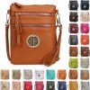 Solene Solene Multi Zipper Pockets Crossbody Bag, Lightweight Travel Bag, Daily Cell Phone Purses Messenger Bag With Logo Shoulder Handbags