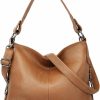 YALUXE Yaluxe Genuine Leather Shoulder Bag Stylish Hobo Purse Womens Crossbody Bag Travel Top-Handle Handbag Christmas Gifts Shoulder Handbags