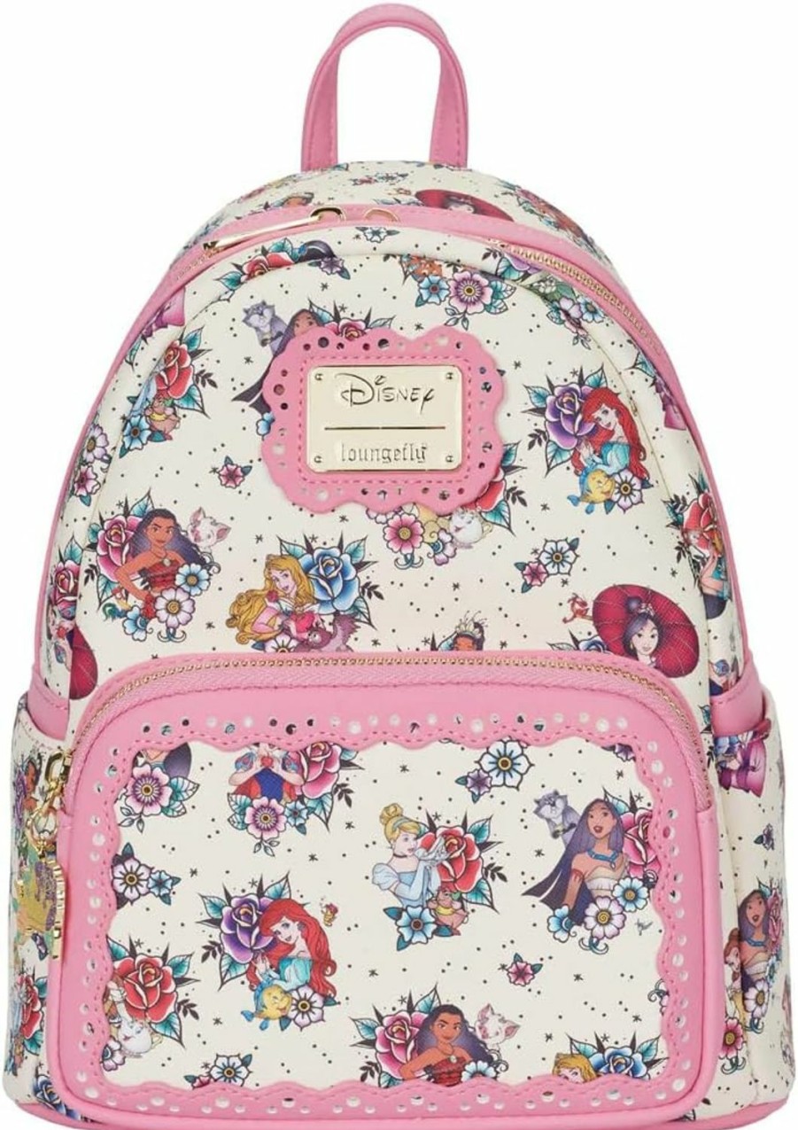 Loungefly Loungefly Disney Princess Aop Tattoo Mini Backpack Shoulder Handbags