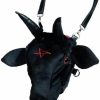 kreepsville 666 Kreepsville 666 Goathead Baphomet Plush Purse Bag Shoulder Handbags