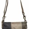 Myra Bag The Pocket Star Upcycled Canvas And Genuine Leather Crossbody Bag Shoulder Handbags