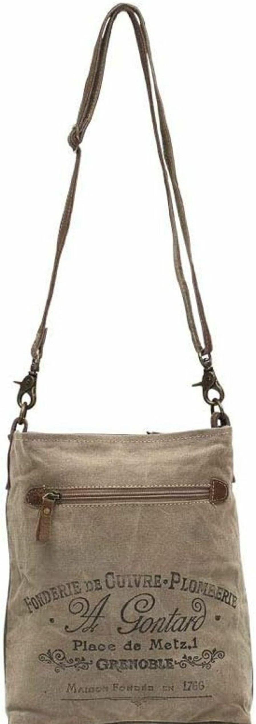 Myra Bag The Pocket Star Upcycled Canvas And Genuine Leather Crossbody Bag Shoulder Handbags