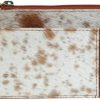 Myra Bag Myra Bag Women'S Small Wallets - Panel Style Cowhide Hairon And Leather Wallets For Women, Credit Card Holder For Women, Small Wallet For Women, Ivory And Caramel Brown Wallet For Women Shoulder Handbags