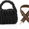 Generic Maral Hand Knit Chunky Yarn Shoulder Bag For Women, Finger Crochet Hand Bag, Washable Shoulder Handbags