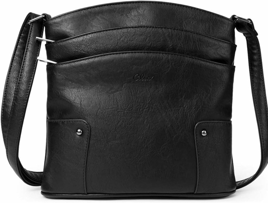 CLUCI Cluci Crossbody Bags For Women Leather Purse Travel Vacation Triple Pockets Vintage Handbags Shoulder Bags Shoulder Handbags