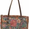 Myra Bag Western Canvas Shoulder Handbag For Women - Cotton & Upcycled Leather Bag Shoulder Handbags