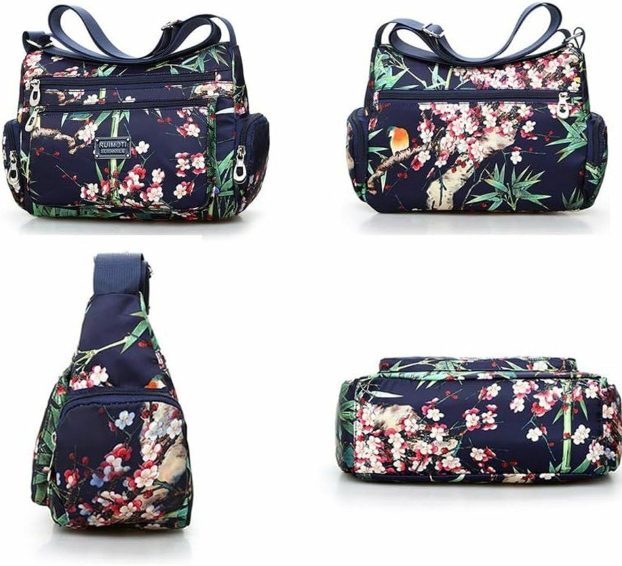 Generic Flower Cloth Shoulder Bag For Women Crossbody Bags Dumpling Bag Outdoor Leisure Large Capacity Women'S Bag Shoulder Handbags