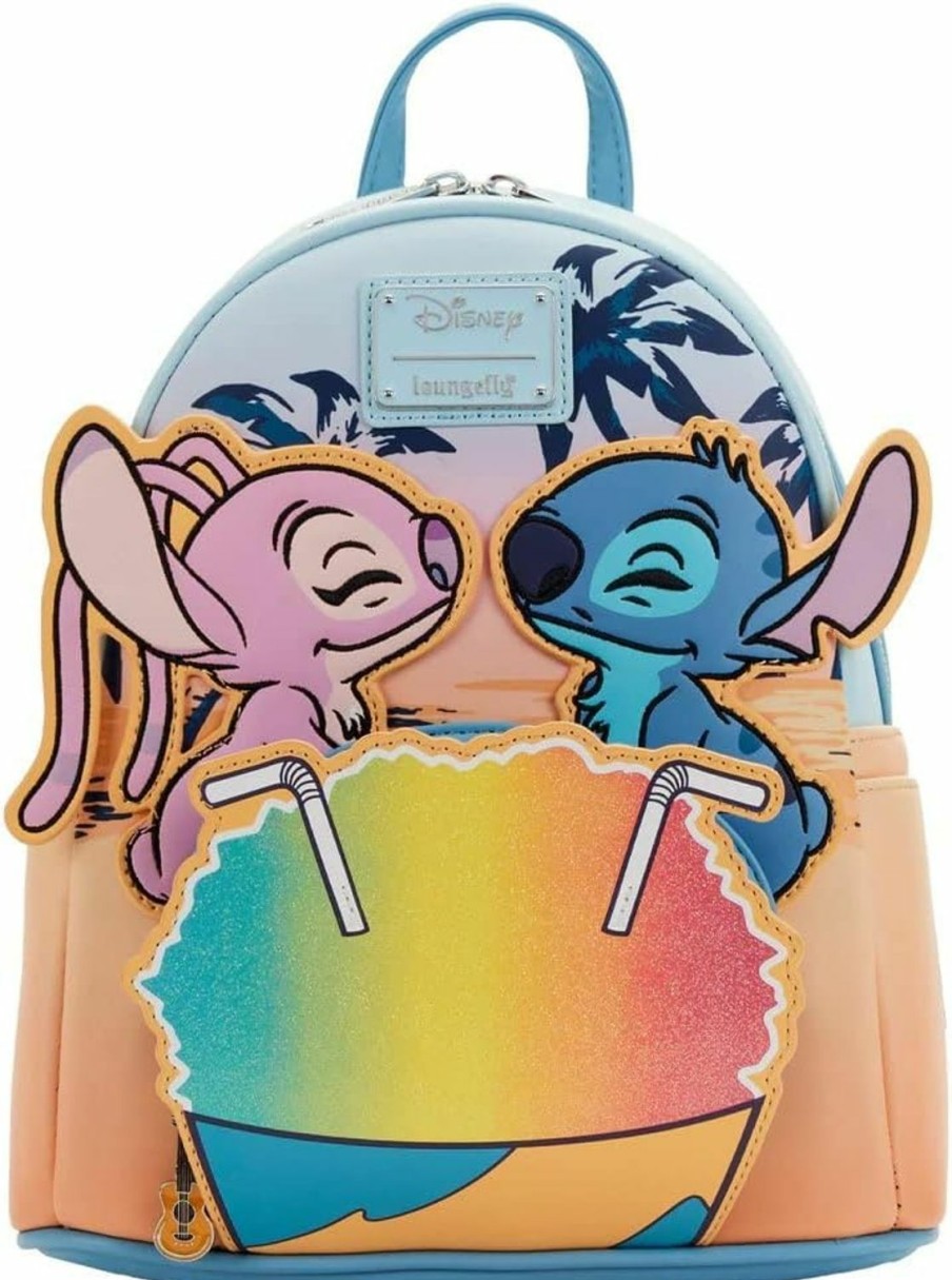 Loungefly Loungefly Disney Lilo And Stitch Snow Cone Date Night Womens Double Strap Shoulder Bag Purse Shoulder Handbags