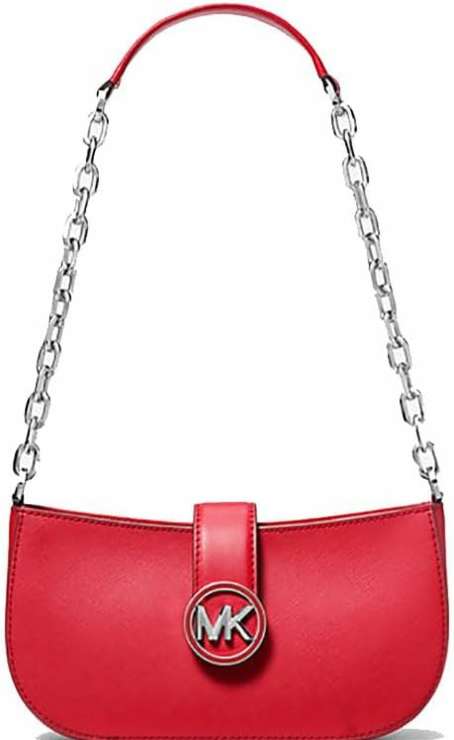 Michael Kors Michael Kors Women'S Carmen Small Pouchette Shoulder Bag (Bright Red) Shoulder Handbags