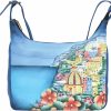 Anna by Anuschka Anna By Anuschka Women'S Hand-Painted Genuine Leather Medium Shoulder Hobo Shoulder Handbags