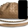 DRIITKO Driitko Dumpling Bag Woven Leather Handbag, Cloud Crossbody Bag For Women, Woven Shoulder Bag Soft Clutch Purse Shoulder Handbags