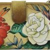 Anna by Anuschka Anna By Anuschka Women'S Hand-Painted Genuine Leather Bi-Fold Wallet With Strap Shoulder Handbags