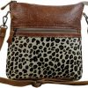 Myra Bag Myra Bag Dynamic Leopard Print Female Cowhide Bag Upcycled Cowhide & Leather S-2836 Shoulder Handbags