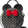 Kate Spade New York Kate Spade Disney X Minnie Mouse Round Canteen Purse Black & White Polka Dot Shoulder Handbags