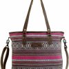 Myra Bag Myra Bag Exuberant Spirit Shoulder Bag Upcycled Cotton & Leather S-2816 Shoulder Handbags