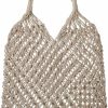 Shappy Travel Beach Fishing Net Handbag Woven Shoulder Bag Cotton Rope Macrame Bag Mesh Beach Bag Crochet Knit Purse For Women Shoulder Handbags