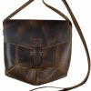 Hide & Drink Hide & Drink, Prisma-Shaped Shoulder Bag, Vintage Purse, Messenger And Crossbody Bag, Full Grain Leather, Handmade Shoulder Handbags