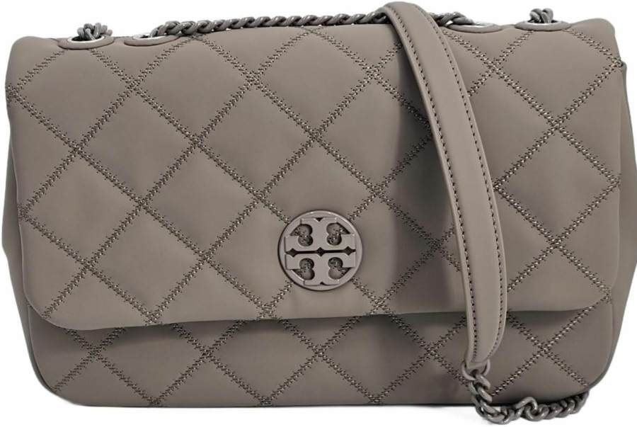 Tory Burch Tory Burch 149681 Willa Matte Grey With Grey Hardware Women'S Shoulder Bag Shoulder Handbags