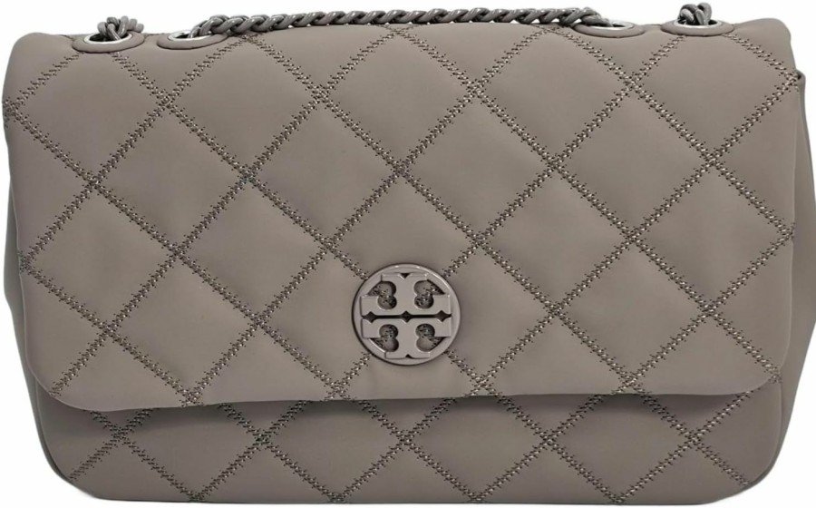 Tory Burch Tory Burch 149681 Willa Matte Grey With Grey Hardware Women'S Shoulder Bag Shoulder Handbags